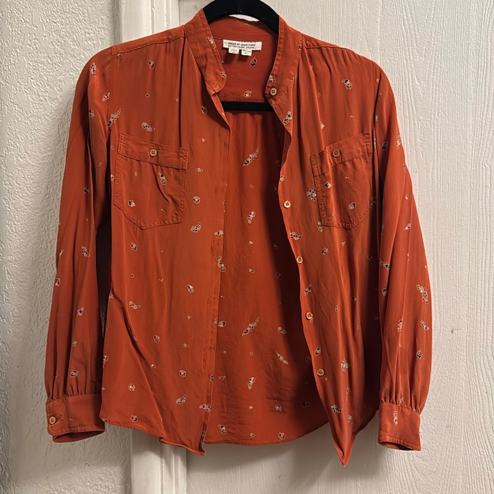VTG British Crown Colony Silk Blouse
